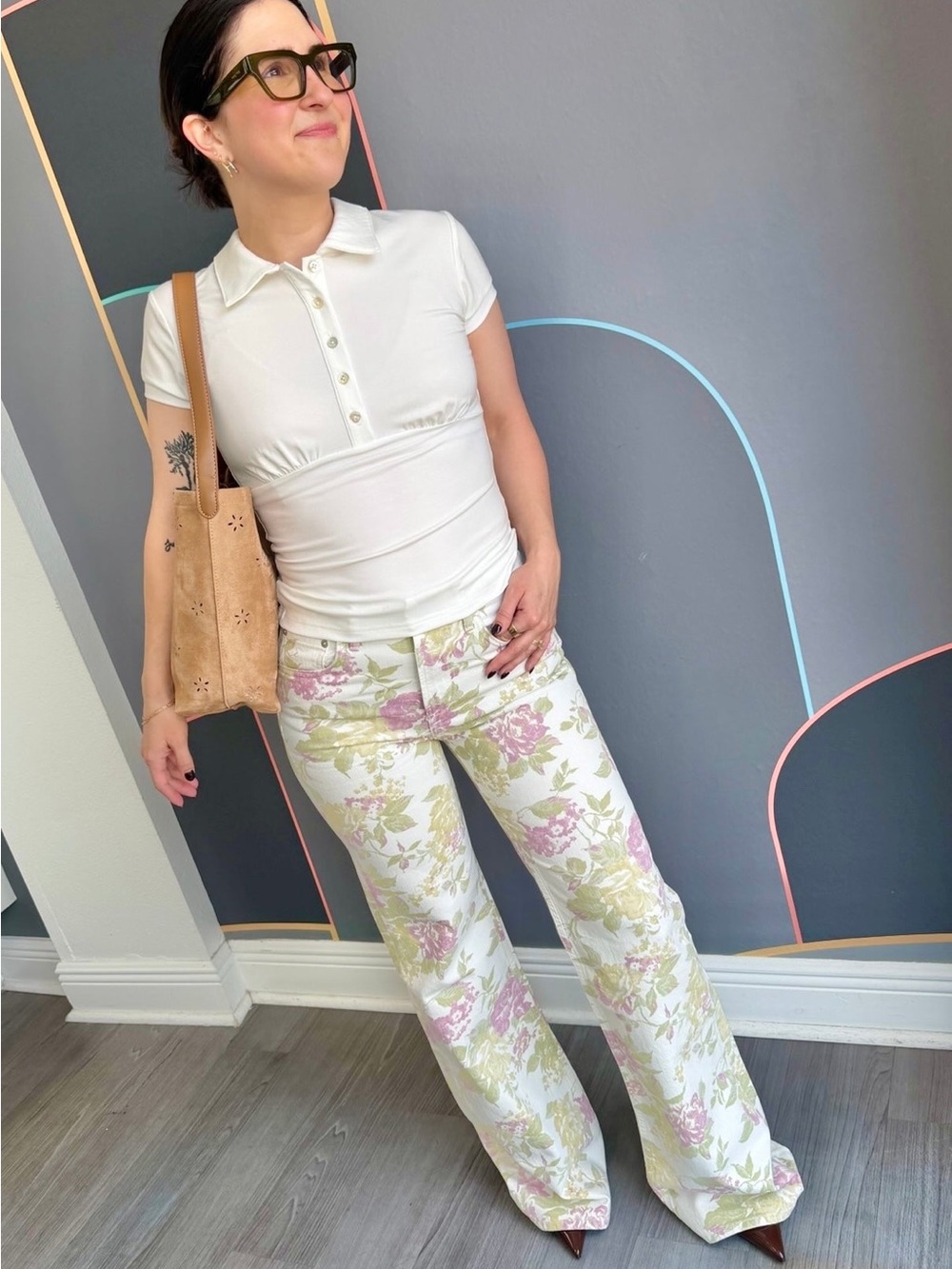 Kimberly 70’s Flare Jean - English Rose - Picture 7 of 8